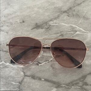 Kate Spade Rose Gold Aviator Sunglasses